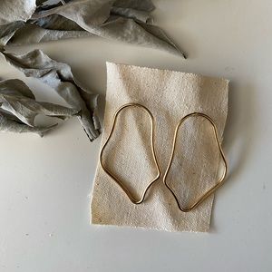 Modern Gold Contour Earrings